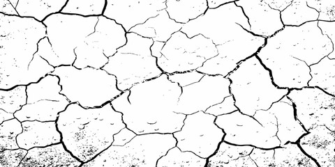 digital wall grunge and dust pattern surface Cracked white wall texture design element white background.