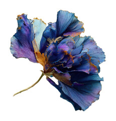 Vibrant purple flower nature botanical isolated on transparent background