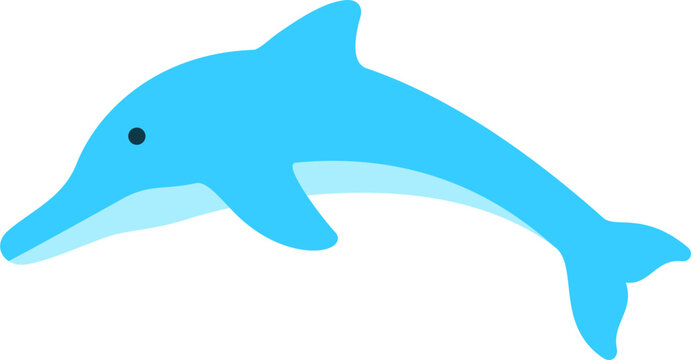 Dolphin vectors. Symbol, animal, sea, cute