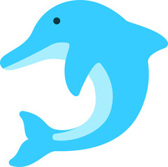 Dolphin vectors. Symbol, animal, sea, cute