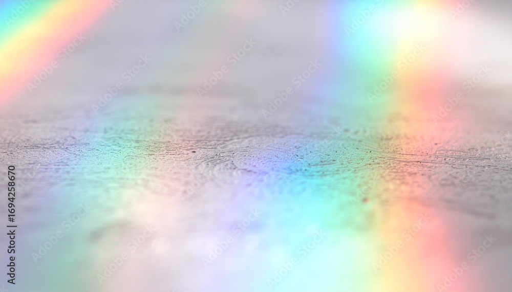 Poster abstract background of shimmering rainbow light refractions and spectrum flares creating a vibrant a