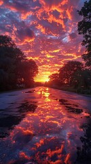 Landscape Image Featuring a Gorgeous Sky with Natural Cloud Formations