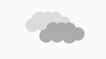 Cloud animation icon design template isolated illustration