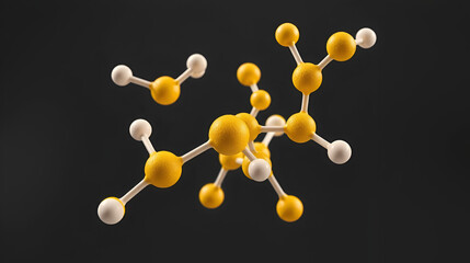 trenbolone enanthate molecule 3d, molecular structure, ball and stick model, structural chemical formula anabolic steroid