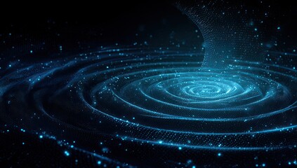 Abstract swirling vortex of light