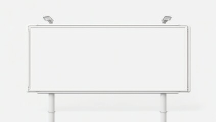 Fototapeta premium Large blank, empty, white billboard screen