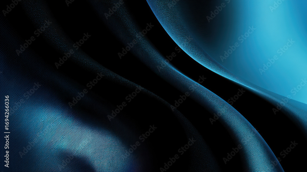 Poster abstract blue background texture with some smooth lines and folds in it