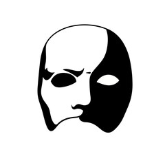 black and white mask