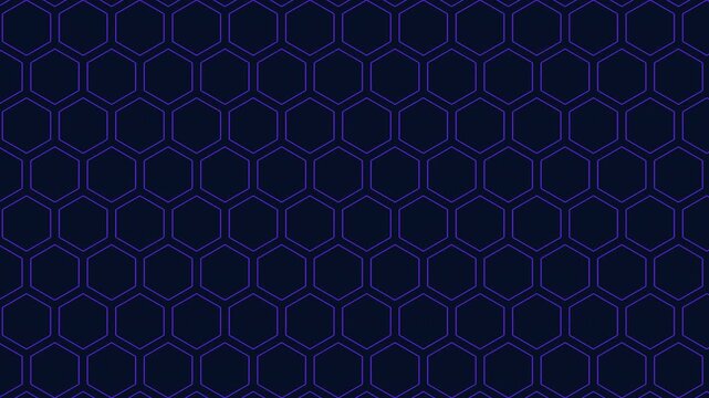 A mesmerizing dark blue hexagon pattern formed by black lines, creating a geometric design. The hexagons repeat in a captivating arrangement across the image