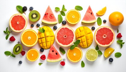 Colorful fruit arrangement (1)