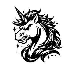 Obraz premium unicorn silhouette vector