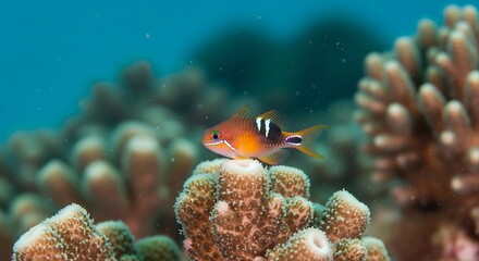 Coral Reef Fish with Underwater Scene.