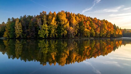 Autumnal lake reflections