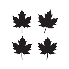 Maple Leaf Silhouette Autumn Nature Vector