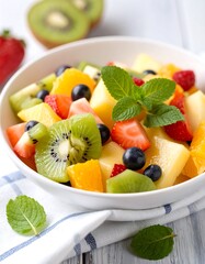 Colorful fruit salad in a bowl (1)
