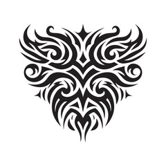 "Abstract Tribal Tattoo Vector Design - Ethnic Black Ink Symbol"