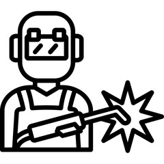 Metal Fabrication line icon