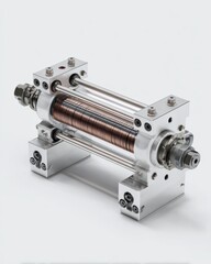 Precision Engineered Coil Assembly with Transparent Housing and Metal Parts