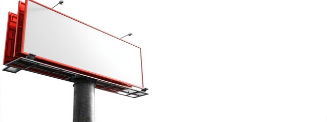 Empty Billboard on a Bright Background Ready for Advertising Space