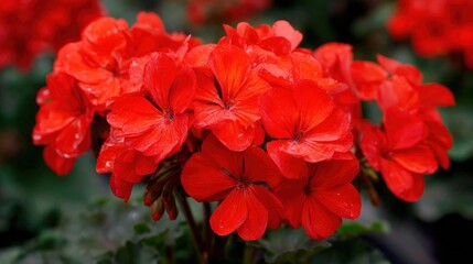 Obraz premium Closeup of vibrant red flowers