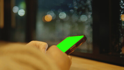 Smartphones and Communications, Working Online and Sending Emails, Green Screen Mobile Phones