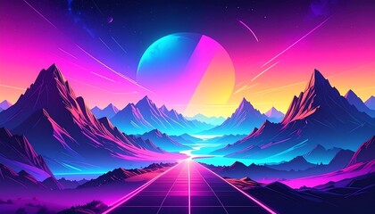 Colorful futuristic landscape (1)