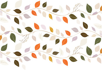 seamless pattern with leaves