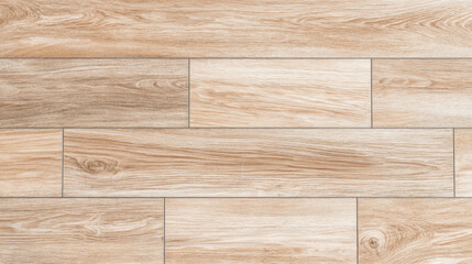 Fototapeta premium Natural wood texture flooring in light beige tones, showcasing smooth and elegant design. Ideal for modern interiors, this flooring adds warmth and sophistication to any space