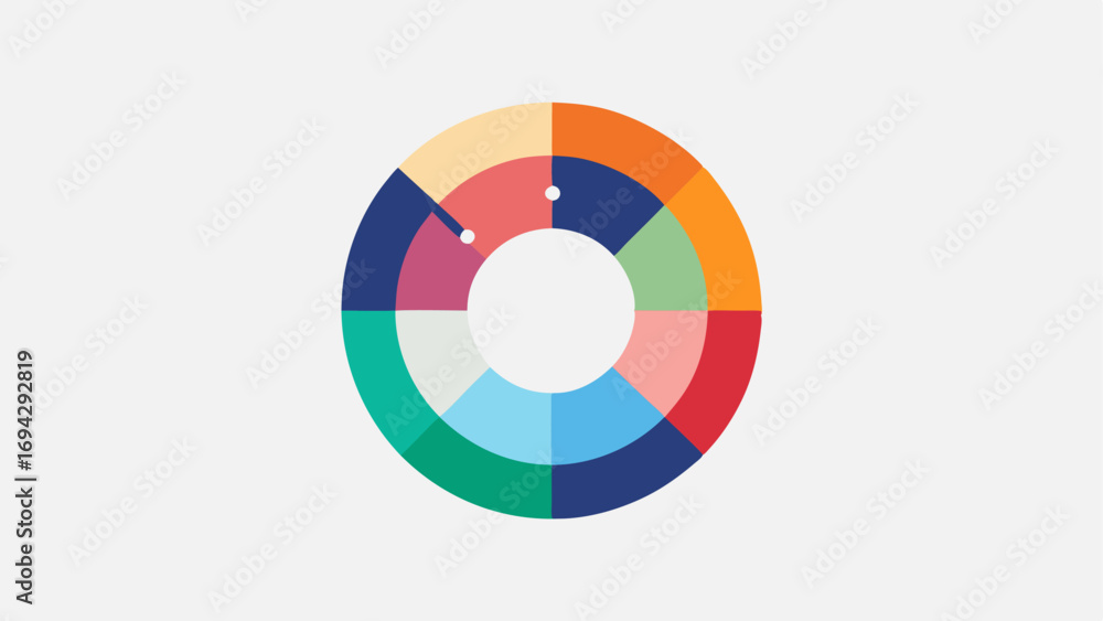 Poster biomarker trends in a circular chart a circular chart that represents the trend of multiple biomarke
