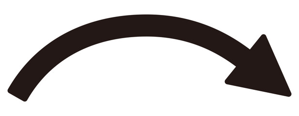 シンプルな矢印アイコンのベクターイラスト。やじるし、方向、向き