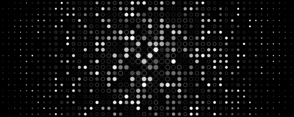 Abstract glowing cross background, halftone gradient pattern, sparkle particles texture. Futuristic background for medical scientific research innovation technology design, scifi style. Vector BG