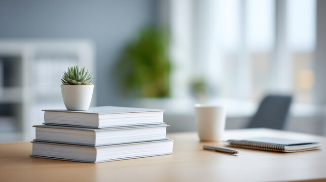 inspiring selfdevelopment book themed setting featuring blurred white text bars for ar paragraphs