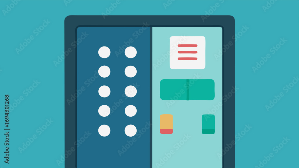 Poster elevator control panel an illustration of an elevator control panel that features large tactile butt