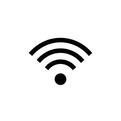 WiFi Connection Signal Icon Black and White