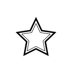 Obraz premium Star Rating Icon Black and White 