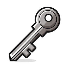 golden key isolated on white