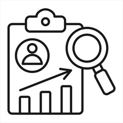 Performance Review Outline Icon Vector Illustration