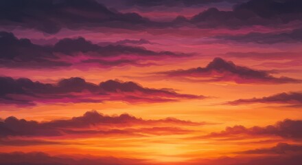 Fototapeta premium Fiery Sunset Sky