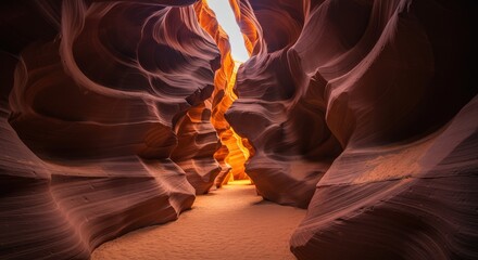 Sunlight through Antelope Canyon slot