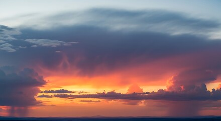 Naklejka premium Dramatic Sunset Cloudscape.
