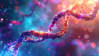 DNA helix in vibrant colors (2)