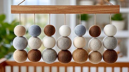 Modern Minimalist Mobile Design with Earthy Tones for Home Decor