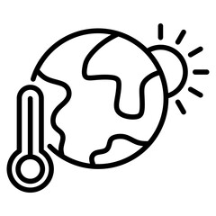 Climate Change Outline Icon