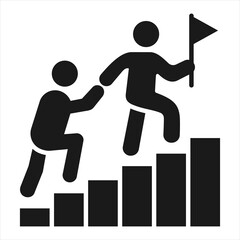 Leadership Glyph Icon Vector Illustration