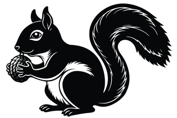 squirrel holding nut icon