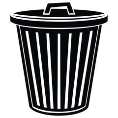 wastebasket  vector icon
