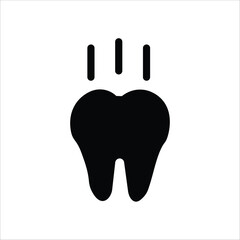 tooth icons. simple solid vector