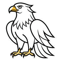 Obraz premium eagle ,illustration outline isolated on white background