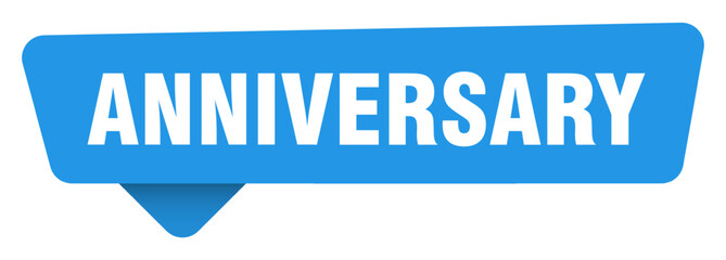 anniversary sticker. anniversary blue sign isolated on transpatent background