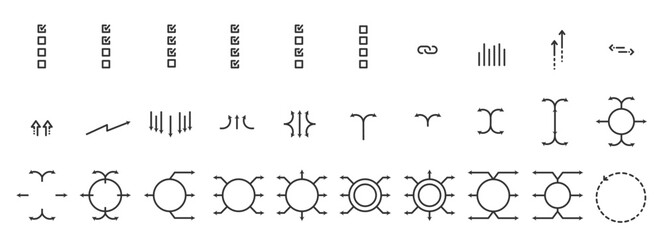 arrow icon sign line , arrow, diagram, select ,elements infographic vector